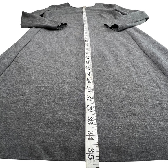 TALBOTS Sheath Dress Long Sleeve Zipper Shoulder Pintuck Gray 8 ID004875 - Picture 9 of 13
